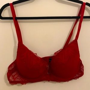 Etam red lace 36C push-up bra